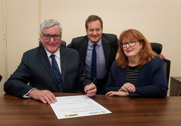 SNP pledge - signing