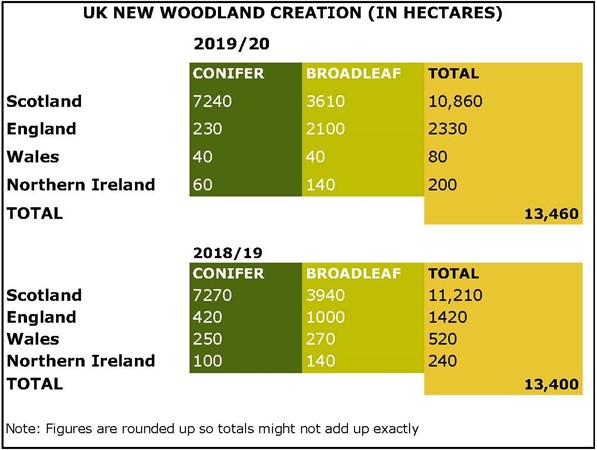 planting stats uk