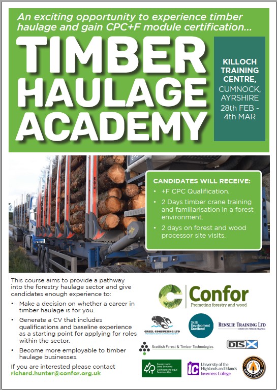Timber Haulage Academy poster Spring 2022